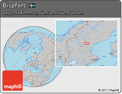 Gray Location Map of Bispfors