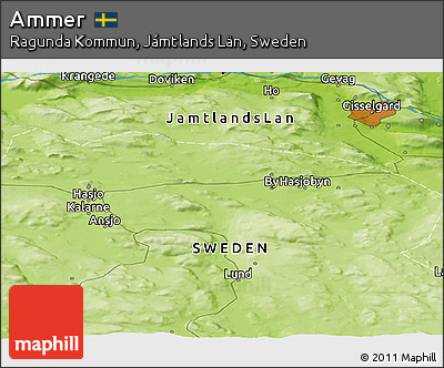 Physical Panoramic Map of Ammer
