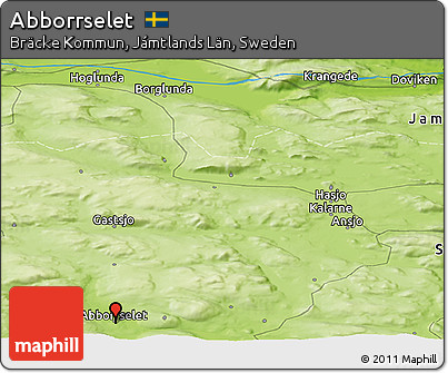 Physical Panoramic Map of Abborrselet