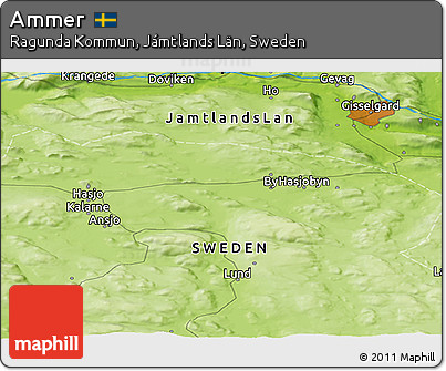 Physical Panoramic Map of Ammer