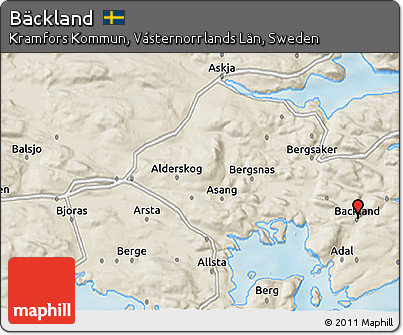 Shaded Relief 3D Map of Bäckland