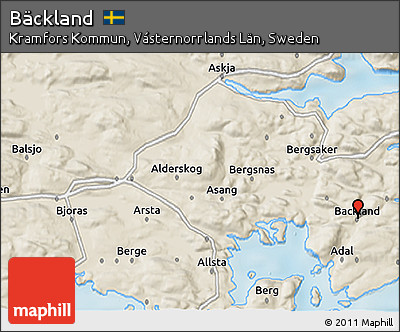 Shaded Relief 3D Map of Bäckland