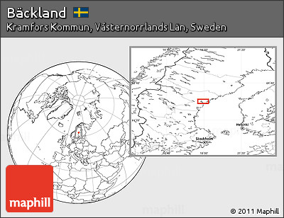 Blank Location Map of Bäckland