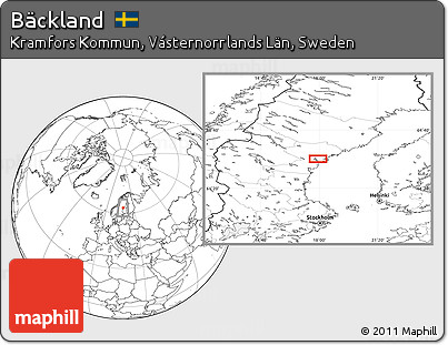 Blank Location Map of Bäckland