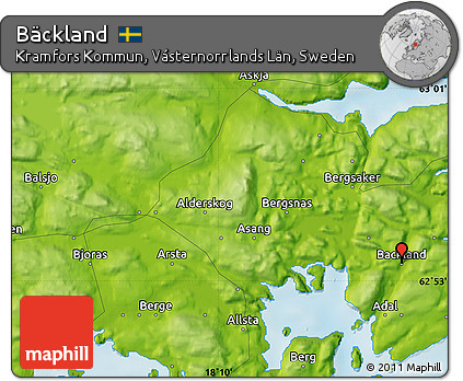 Physical Map of Bäckland