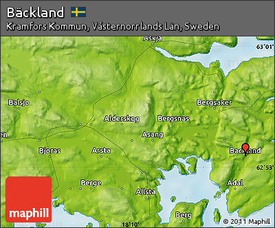 Physical Map of Bäckland
