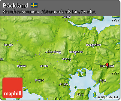Physical Map of Bäckland
