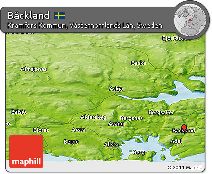 Physical Panoramic Map of Bäckland