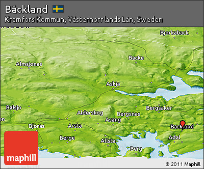Physical Panoramic Map of Bäckland