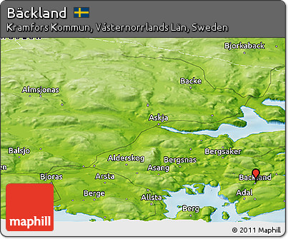 Physical Panoramic Map of Bäckland