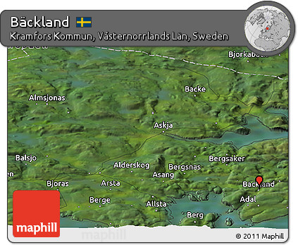 Satellite Panoramic Map of Bäckland