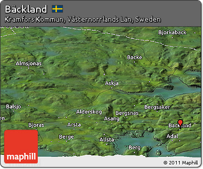 Satellite Panoramic Map of Bäckland