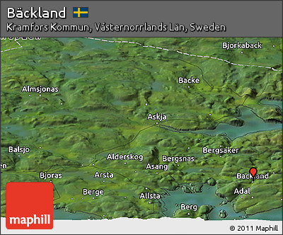 Satellite Panoramic Map of Bäckland