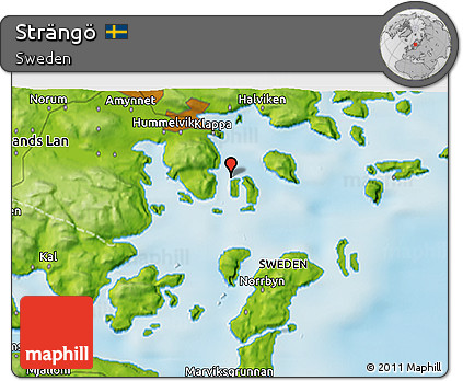 Physical 3D Map of Strängö
