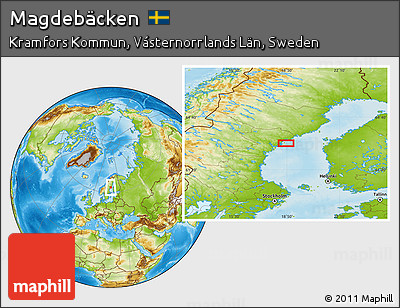 Physical Location Map of Magdebäcken