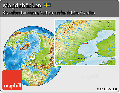 Physical Location Map of Magdebäcken