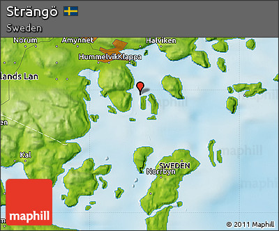 Physical Map of Strängö