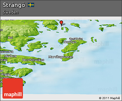 Physical Panoramic Map of Strängö