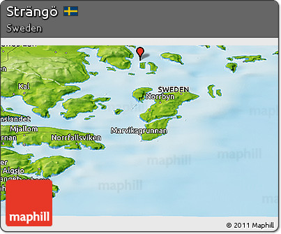 Physical Panoramic Map of Strängö