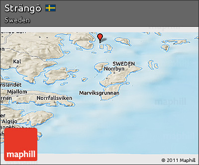 Shaded Relief Panoramic Map of Strängö