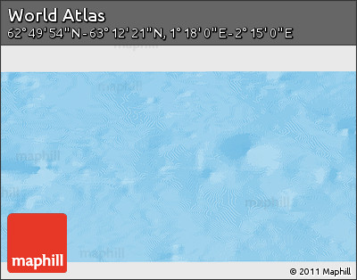 Physical 3D Map of the Area around 63° 1' 7" N, 1° 46' 29" E