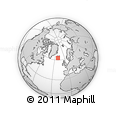 Outline Map of the Area around 63° 1' 7" N, 20° 19' 30" W, rectangular outline