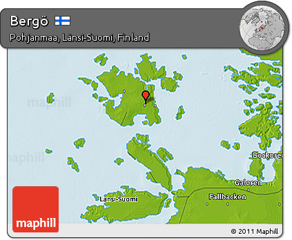 Physical 3D Map of Bergö
