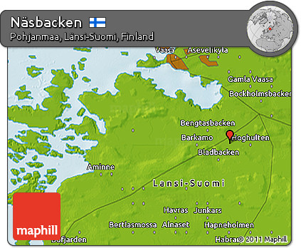 Physical 3D Map of Näsbacken