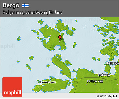 Physical 3D Map of Bergö