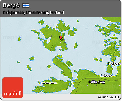 Physical 3D Map of Bergö