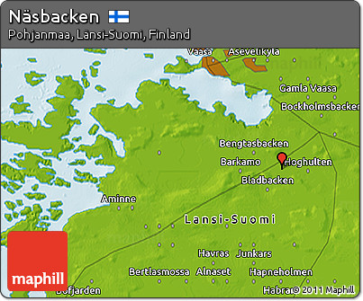 Physical 3D Map of Näsbacken