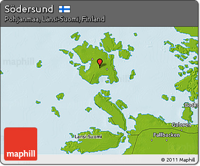 Physical 3D Map of Södersund