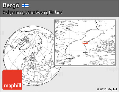 Blank Location Map of Bergö