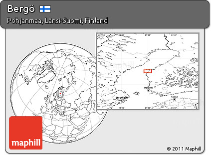 Blank Location Map of Bergö