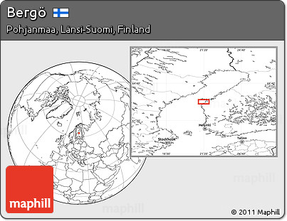 Blank Location Map of Bergö