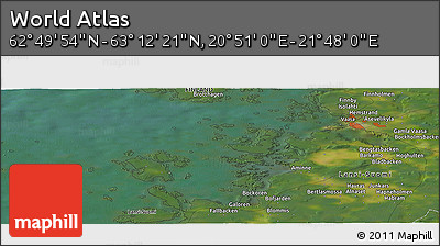 Satellite Panoramic Map of the Area around 63° 1' 7" N, 21° 19' 30" E