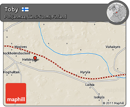 Shaded Relief 3D Map of Toby