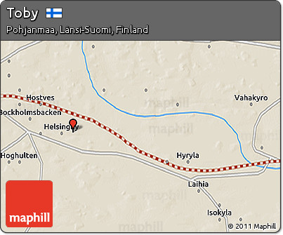 Shaded Relief 3D Map of Toby