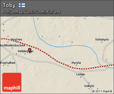 Shaded Relief 3D Map of Toby
