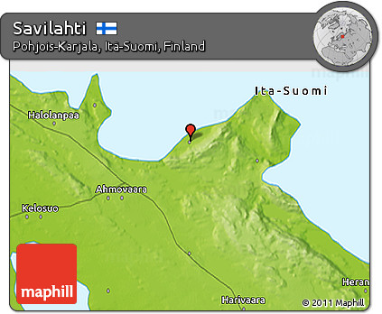 Physical 3D Map of Savilahti