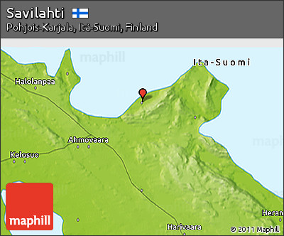 Physical 3D Map of Savilahti