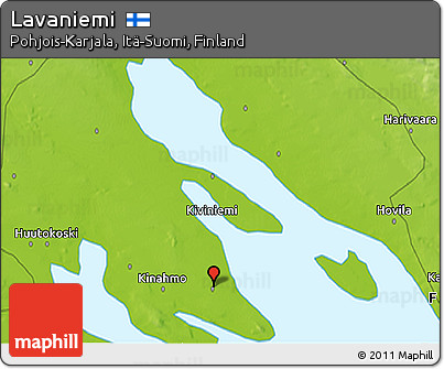 Physical 3D Map of Lavaniemi