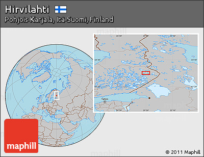 Gray Location Map of Hirvilahti