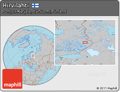 Gray Location Map of Hirvilahti
