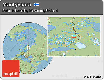 Savanna Style Location Map of Mäntyvaara