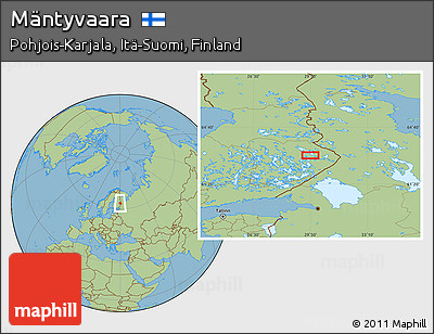Savanna Style Location Map of Mäntyvaara