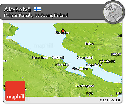 Physical Panoramic Map of Ala-Kelvä