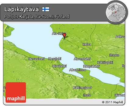 Physical Panoramic Map of Läpikäytävä