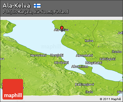 Physical Panoramic Map of Ala-Kelvä