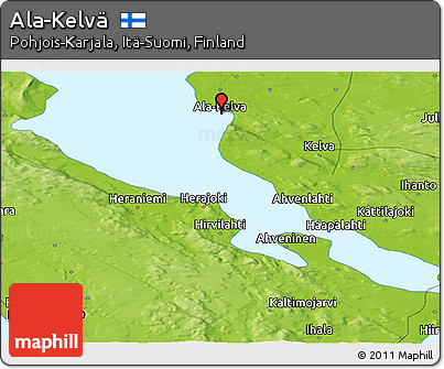 Physical Panoramic Map of Ala-Kelvä